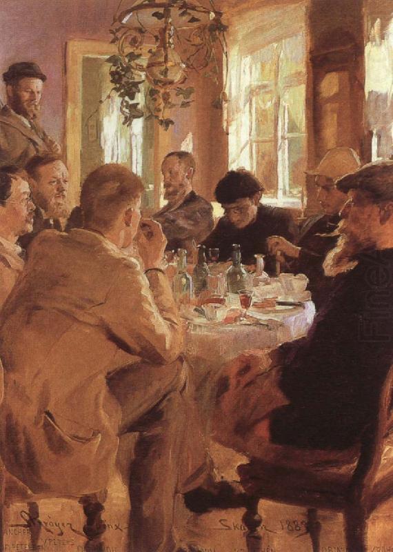 Peder Severin Kroyer Artists at Breakfast china oil painting image